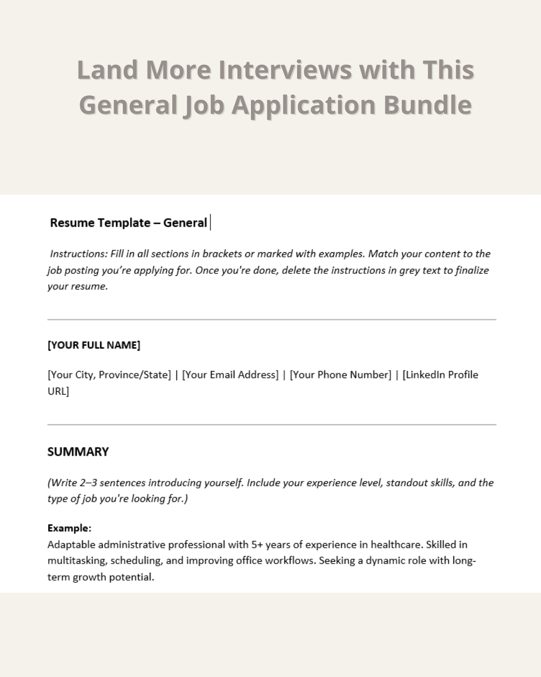 The Ultimate Career Kit Mega Bundle — Resume, Cover Letter, LinkedIn Templates + 10 Expert Tip Sheets