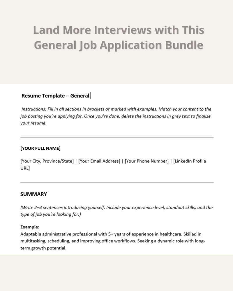 The Ultimate Career Kit Mega Bundle — Resume, Cover Letter, LinkedIn Templates + 10 Expert Tip Sheets